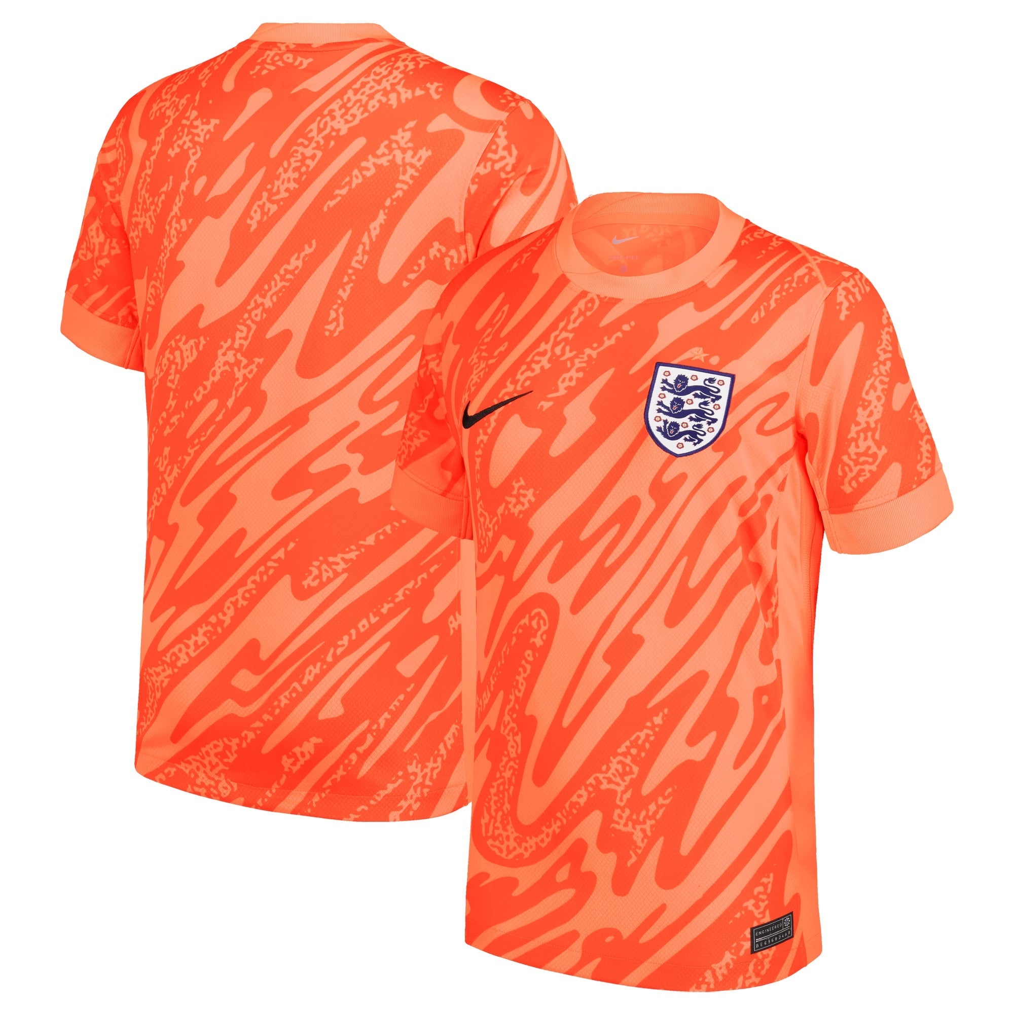 England National Team Nike 2024 Goalkeeper Stadium Jersey - Orange
