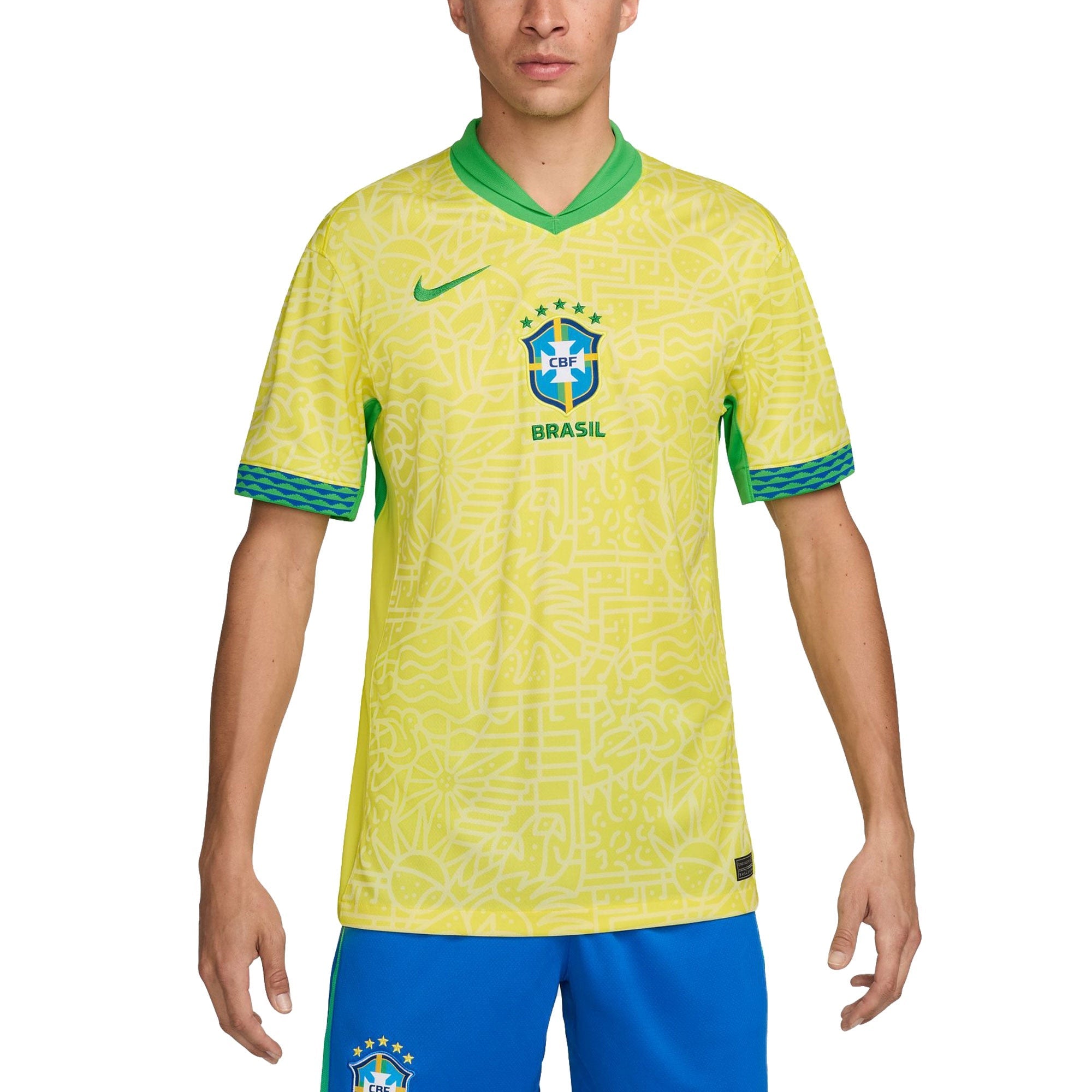 Brazil National Team Nike 2024 Home Stadium Jersey – Yellow