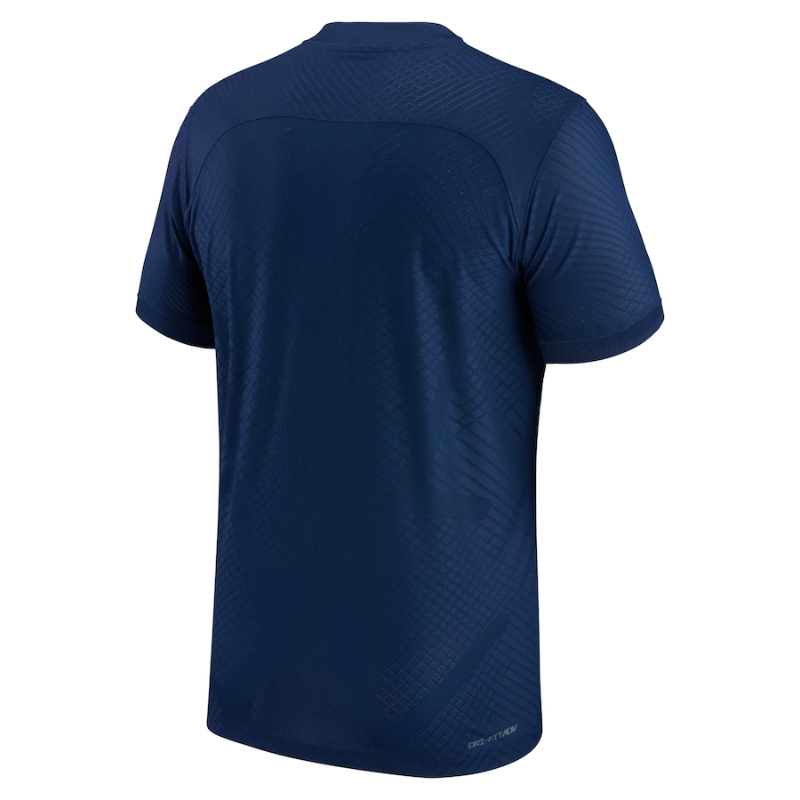 Back view of the Nike Paris Saint-Germain Authentic Jersey in navy with breathable fabric design