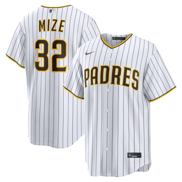 Casey Mize San Diego Padres Jersey Gool Home pro Jersey - White