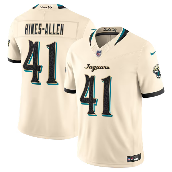 Josh Hines-Allen Jacksonville Jaguars Jersey Gool 2026 Rivalries Collection Stitched Limited Jersey - Natural