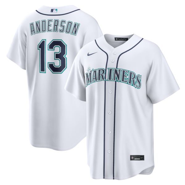 Kade Anderson Seattle Mariners Jersey Gool Home pro Jersey - White