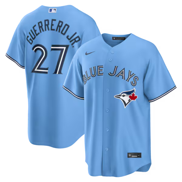 Vladimir Guerrero Jr. Toronto Blue Jays Jersey Gool pro Jersey - Light Blue