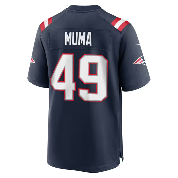 Chad Muma New England Patriots Jersey Gool Team Game Jersey - Navy
