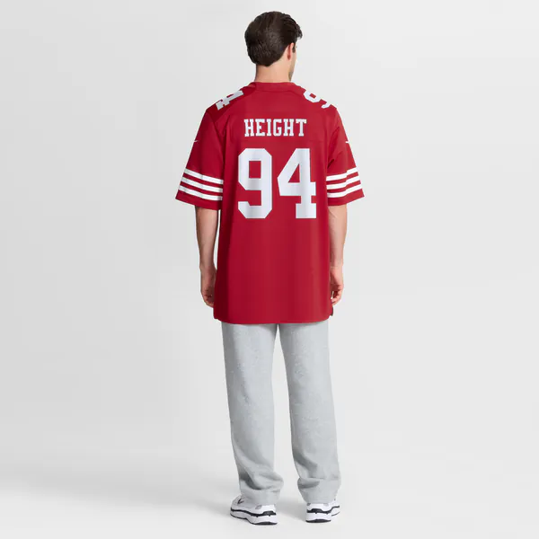 Romello Height San Francisco 49ers Jersey Gool Team Game Jersey - Scarlet