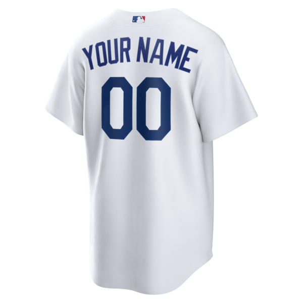 Custom Los Angeles Dodgers Home Replica Custom Jersey White