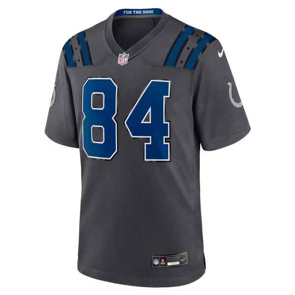Tyler Warren Indianapolis Colts Nike 2026 Rivalries Collection Game Jersey - Anthracite