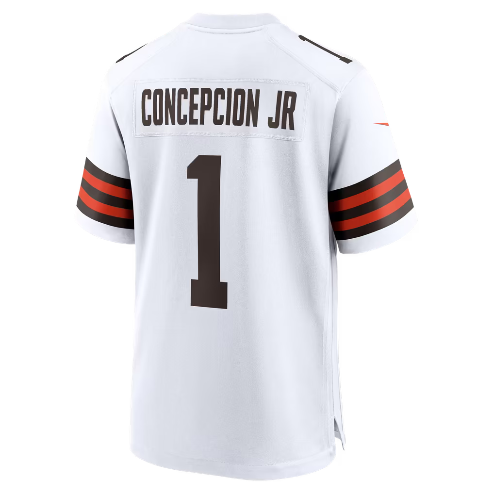 KC Concepcion Jr. Cleveland Browns Jersey Gool Game Jersey - White