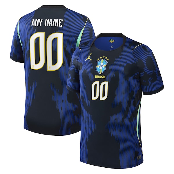 Jordan Brand Brazil National Team 2026 Away Stadium pro Custom Jersey Blue