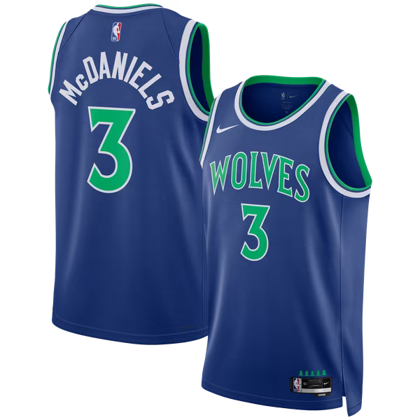 Jaden McDaniels Minnesota Timberwolves Jersey Gool Unisex Swingman Jersey - Icon Edition - Blue