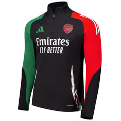Arsenal adidas 2024/25 AEROREADY Raglan Quarter-Zip Training Top - Black