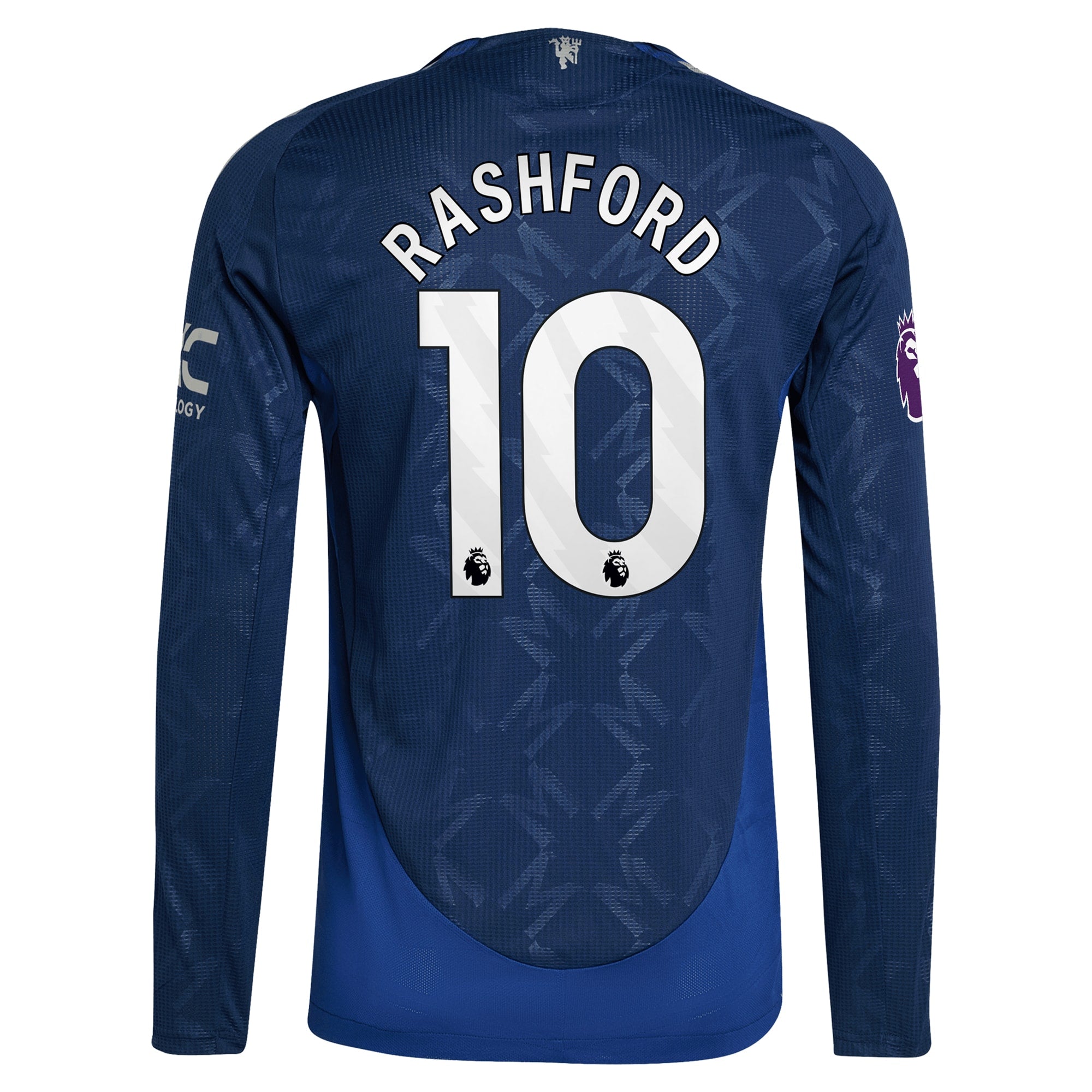 Marcus Rashford Manchester United adidas 2024/25 Away Long Sleeve Player Jersey - Navy