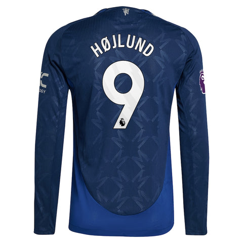 Rasmus Højlund Manchester United adidas 2024/25 Away Long Sleeve Player Jersey - Navy