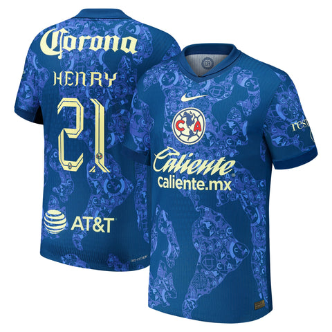 Henry Martin Club America Nike 2024/25 Away Player Jersey - Blue