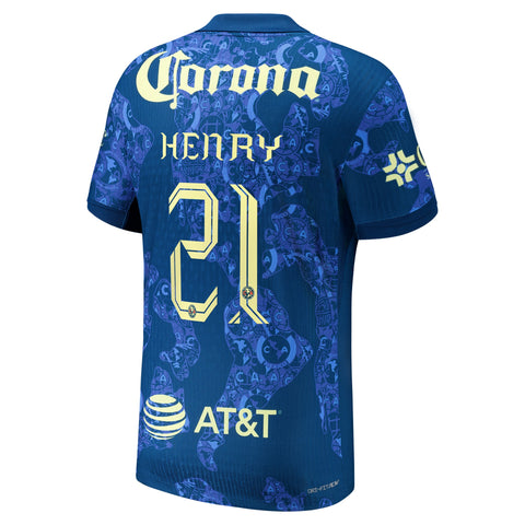 Henry Martin Club America Nike 2024/25 Away Player Jersey - Blue