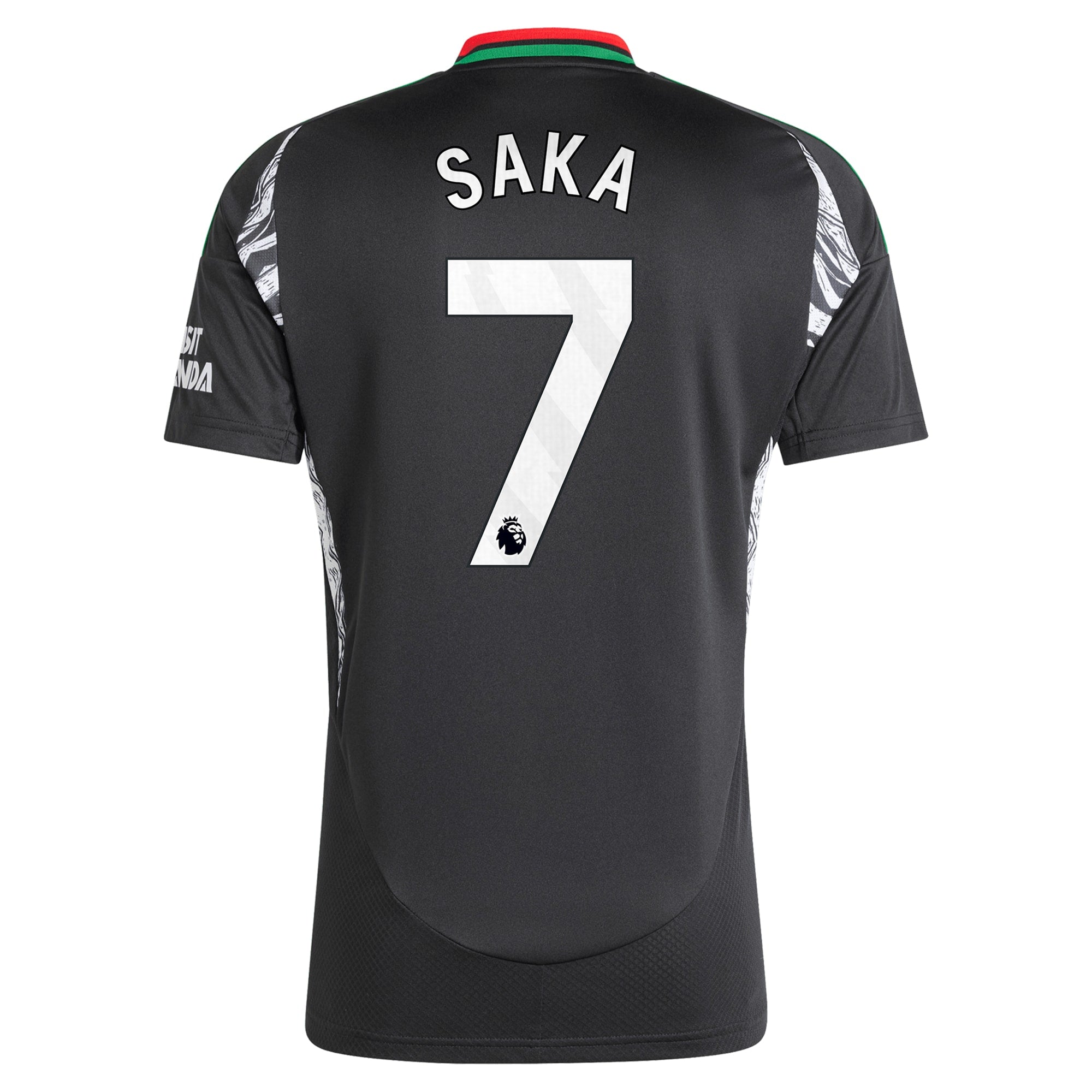 Bukayo Saka Arsenal adidas 2024/25 Away Player Jersey - Black