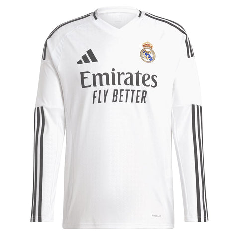 Kylian Mbappé Real Madrid adidas 2024/25 Home Long Sleeve Player Jersey - White