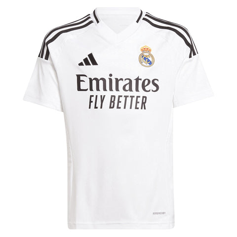 Kylian Mbappé Real Madrid adidas Youth 2024/25 Home Player Jersey - White