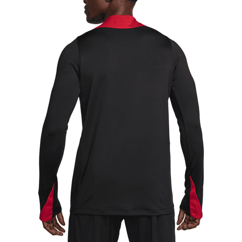 Liverpool Nike Strike Drill 2024/25 Performance Quarter-Zip Long Sleeve Top - Black