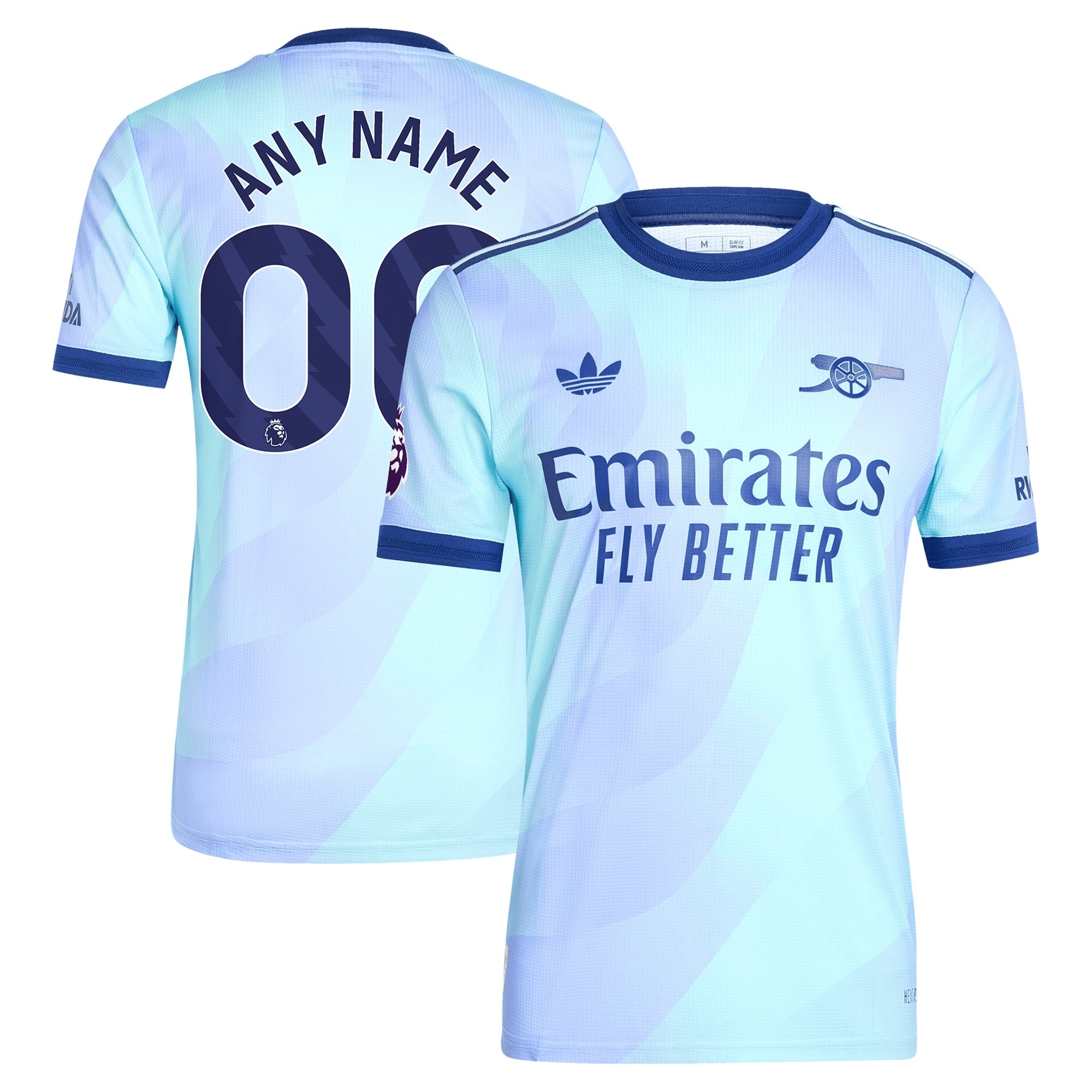 Arsenal adidas Originals 2024/25 Third Custom Jersey - Aqua