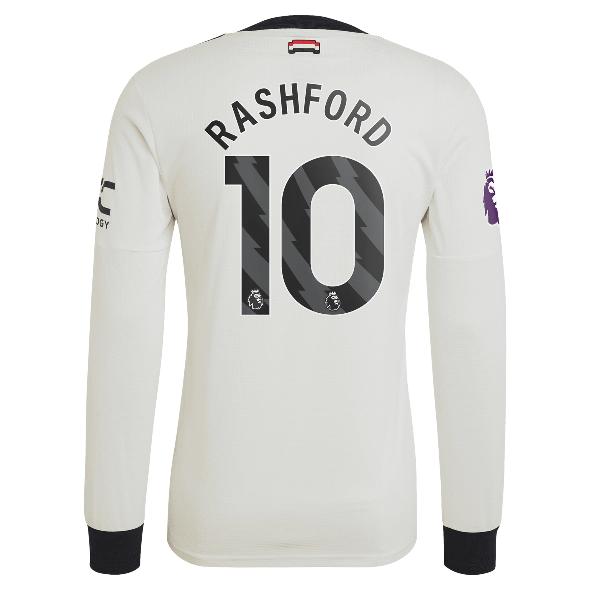 Marcus Rashford Manchester United adidas Originals 2024/25 Third Long Sleeve Jersey - Cream