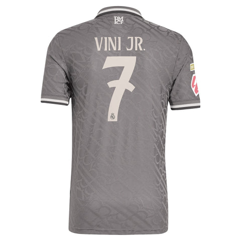 Vini Jr. Real Madrid adidas Originals 2024/25 Third Player Jersey - Charcoal