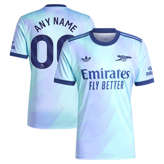 Arsenal adidas Originals 2024/25 Third Custom Jersey - Aqua