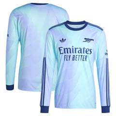 Arsenal adidas Originals 2024/25 Third Long Sleeve Jersey - Aqua