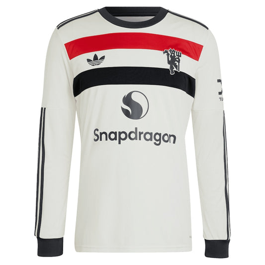 Rasmus Højlund Manchester United adidas Originals 2024/25 Third Long Sleeve Jersey - Cream