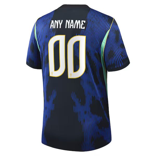 Jordan Brand Brazil National Team 2026 Away Stadium pro Custom Jersey Blue