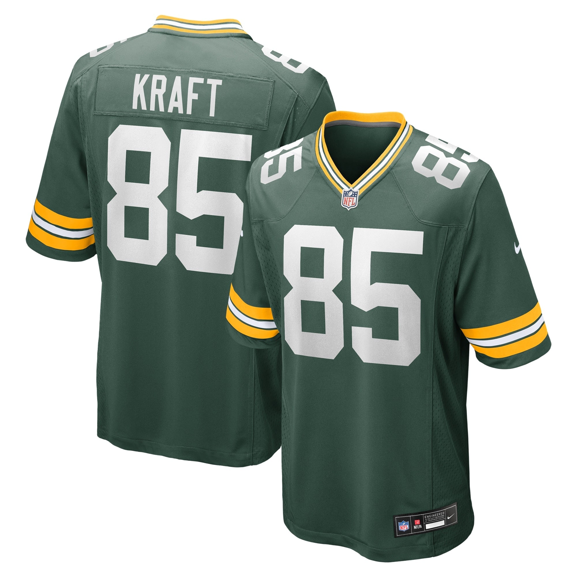 Custom Tucker Kraft Green Bay Packers Alternate Game Jersey Navy