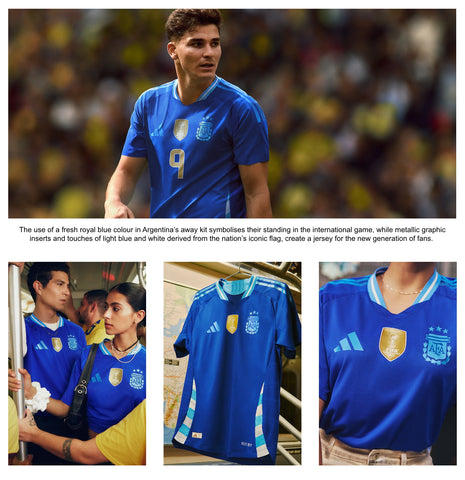 Lionel Messi Argentina National Team adidas 2024 Away Player Jersey - Blue