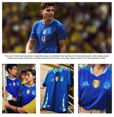 Lionel Messi Argentina National Team adidas 2024 Away Player Jersey - Blue