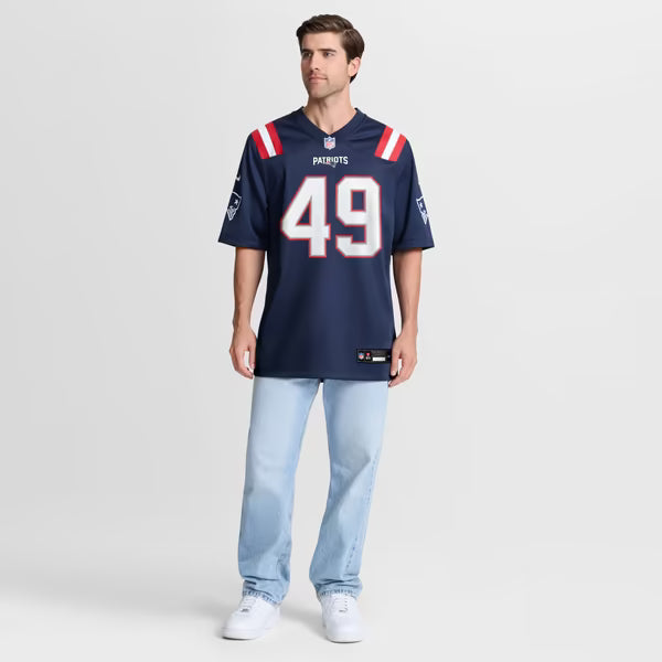 Chad Muma New England Patriots Jersey Gool Team Game Jersey - Navy