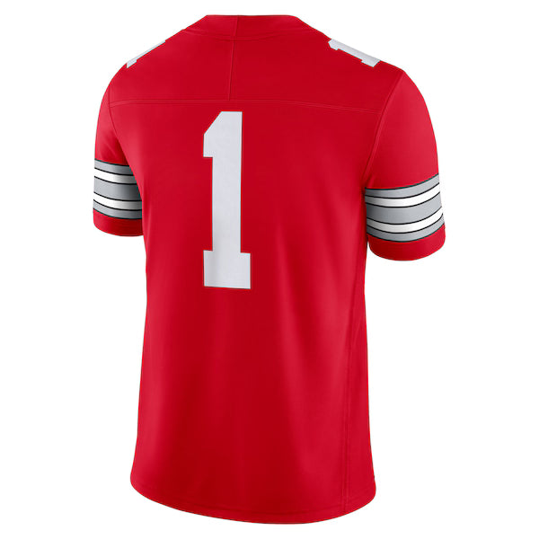 #1 Ohio State Buckeyes Jersey Gool Home Vapor F.U.S.E. Limited Football Jersey - Scarlet