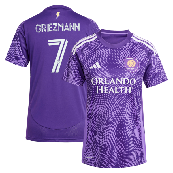 Customized Antoine Griezmann Orlando City SC Women's 2025 Perfect Storm Replica Jersey Purple
