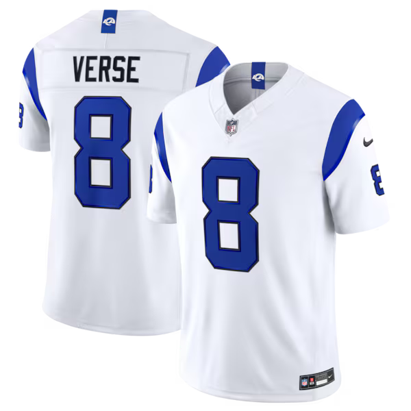 Jared Verse Los Angeles Rams Jersey Gool Alternate Fearsome White Vapor F.U.S.E. Stitched Limited Jersey - White