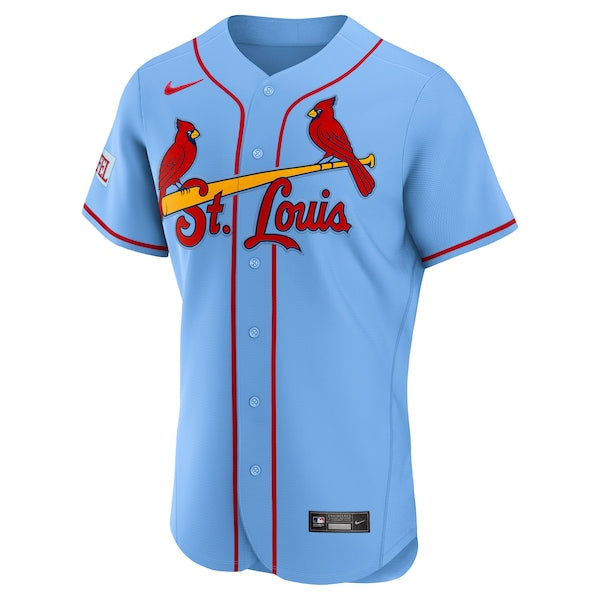 St. Louis Cardinals Jersey Gool Alternate Sponsor Patch Authentic Jersey - Light Blue