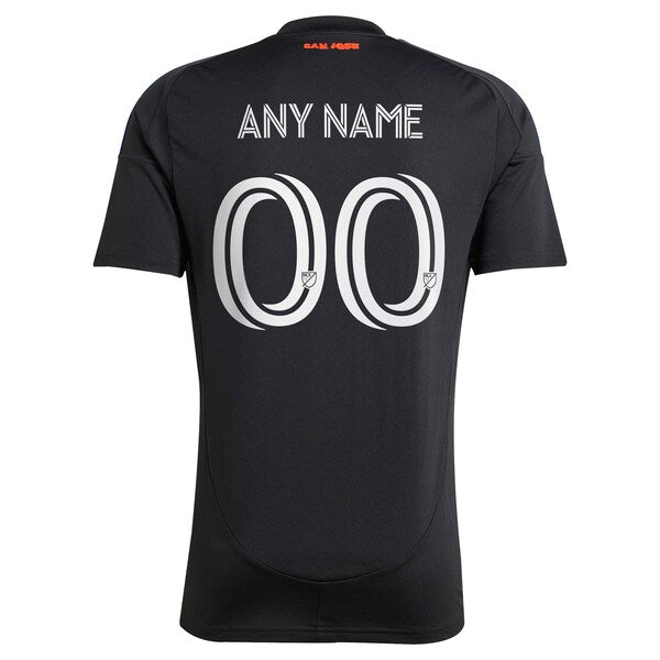 Customized San Jose Earthquakes 2025 Headliner Replica Custom Jersey Black