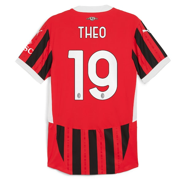 AC Milan PUMA Home Authentic Shirt 2024-25 with Theo 19 printing