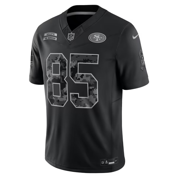 George Kittle San Francisco 49ers Jersey Gool 2026 Salute to Service Stitched Limited Jersey - Black