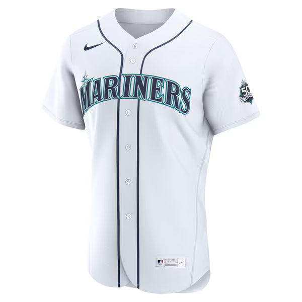 Andres Munoz Seattle Mariners Jersey Gool Home 50th Season Authentic Jersey - White