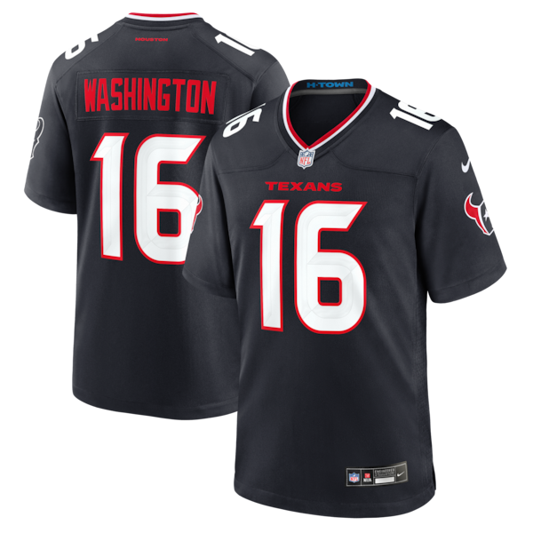 Montrell Washington Houston Texans Jersey Gool Team Game Jersey - Navy