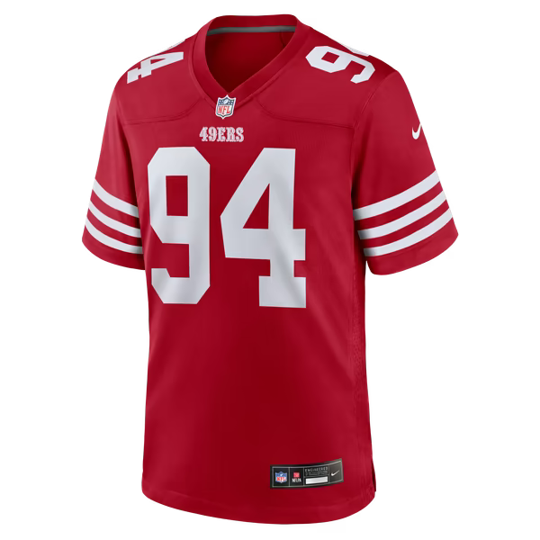 Romello Height San Francisco 49ers Jersey Gool Team Game Jersey - Scarlet