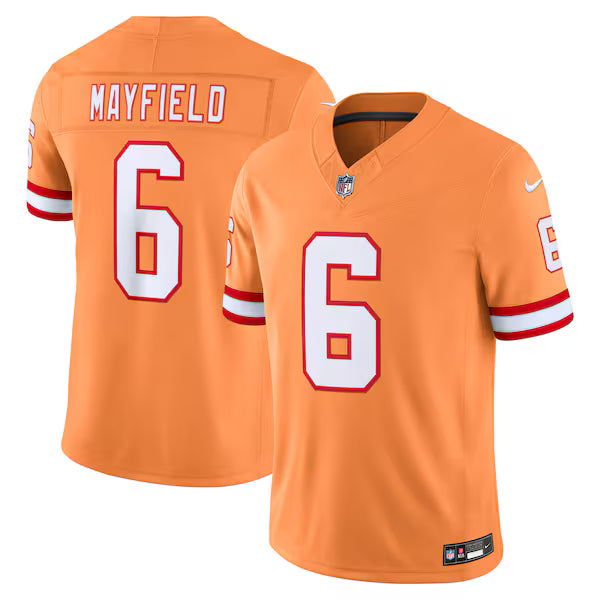 Baker Mayfield Tampa Bay Buccaneers Jersey Gool Alternate Vapor F.U.S.E. Stitched Limited Jersey - Creamsicle
