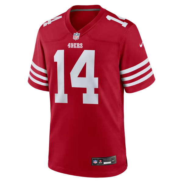 Kurtis Rourke San Francisco 49ers Jersey Gool Team Game Jersey - Scarlet