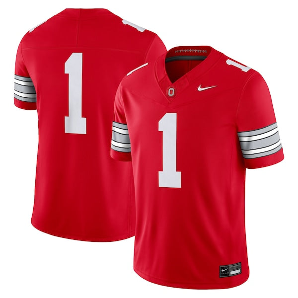 #1 Ohio State Buckeyes Jersey Gool Home Vapor F.U.S.E. Limited Football Jersey - Scarlet