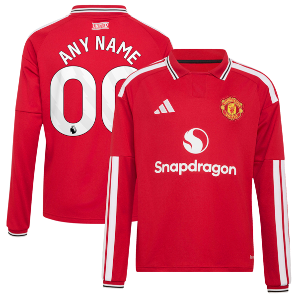 Jersey Gool Manchester United 2026/27 Home pro Long Sleeve Custom Jersey Red