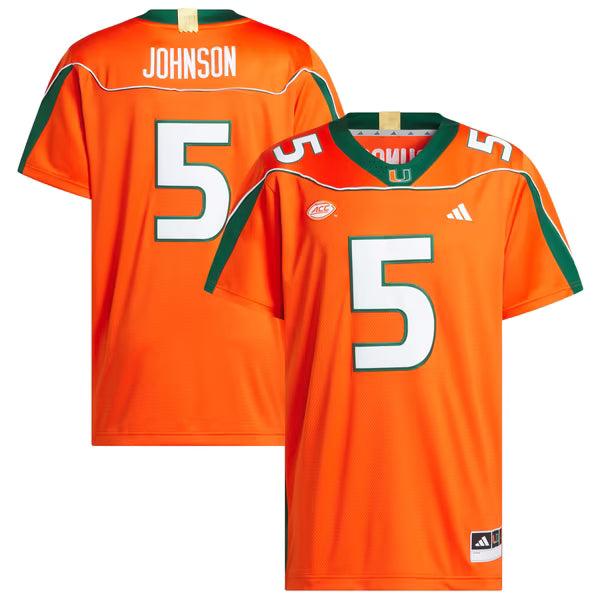 Andre Johnson Miami Hurricanes Jersey Gool Home It's Back Premier Jersey - Orange