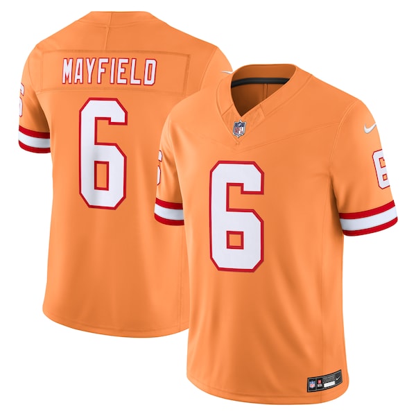 Baker Mayfield Tampa Bay Buccaneers Jersey Gool Alternate Vapor F.U.S.E. Stitched Limited Jersey - Creamsicle